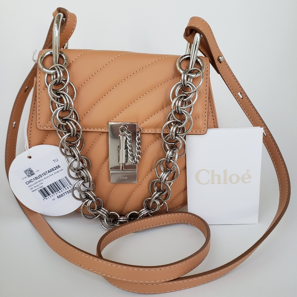 NEW $1950 CHLOÉ Drew Bijou quilted leather bag - Picture 1 of 16